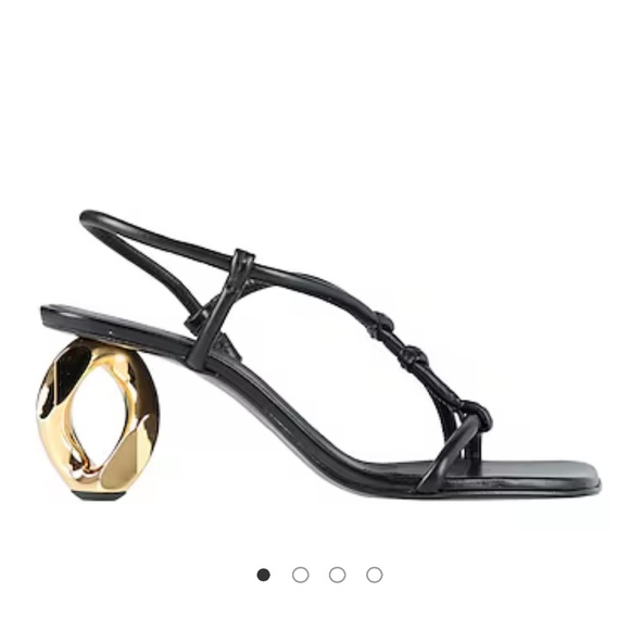 JW ANDERSON Chain Heeled Sandals. Black. Size 38. - Picture 4 of 7